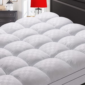 Aoibox Extra Thick Queen Mattress Topper Pad for Back Pain Relief Cooling 8-21 Inch Deep Pocket Overfilled Soft Cover - 1 of 4