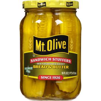 Mt. Olive Sandwich Stuffers Old-Fashioned Sweet Bread and Butter Pickle Slices - 16oz