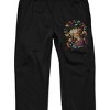 Spongebob Squarepants Spongebob Riding Gary the Snail Men's Black Graphic Jogger Pants - 2 of 2