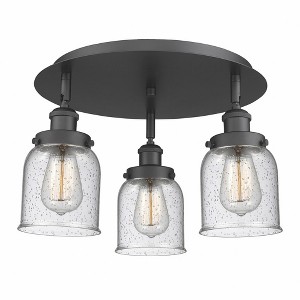 Bell - 3 Light Flush Mount In Art Deco Style-9.25 Inches Tall and 16.75 Inches Wide - 1 of 1