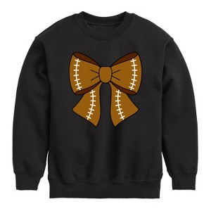 Boys' - Instant Message - Football Bow Graphic Long Sleeve Fleece Sweatshirt - 1 of 4