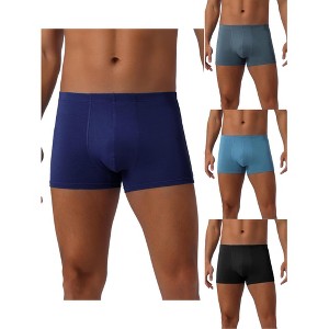 INSPIRE CHIC Men's 4 Pack Underwear Soft Solid Color Boxer Briefs - 1 of 4