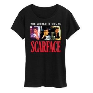 Women's - Scarface - The World Is Yours- Women's Short Sleeve Graphic T-Shirt Short Sleeve Graphic T-Shirt - 1 of 4