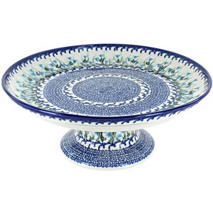 Blue Rose Polish Pottery 283 Vena Cake Plate - 1 of 1
