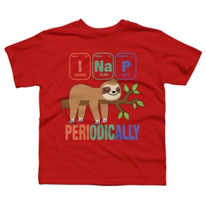 Boy's Design By Humans Funny Science Sloth i Nap Periodic Sloths Lovers By yargic T-Shirt - 1 of 3