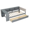 YOOCOZZ  Wood Platform Bed with Storage Shelves, Drawers, Charging Station and Upholstered Headboard, Drawers, Upholstered Headboard - 4 of 4