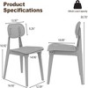Hooseng Plastic Kitchen Chairs Set, Modern Dining Chairs Set of 4, Stackable Plastic Chair, Dining Room Chairs with Hollow Back - 3 of 4