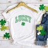 Simply Sage Market Women's Lucky Clover Distressed Short Sleeve Graphic Tee - 3 of 4