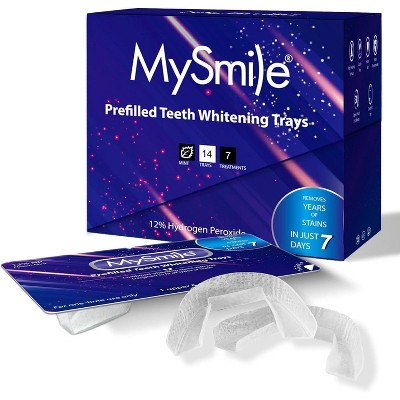 MySmile Prefilled Teeth Whitening Trays Kit, 12% Hydrogen Peroxide Tooth Whitening Trays