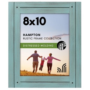 Americanflat Rustic Picture Frame with polished glass - Displays Textured Wood and Polished Glass for Wall and Tabletop - 1 of 4