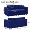 Buenhomino Stylish Loveseat with Hidden Storage – Velvet Upholstery, Soft Cushions, Ideal for Living Room, Bedroom, or Apartment - 3 of 4