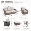 Gymojoy Outdoor Sofa Swivel Chairs with Fire Pit Table Patio Funiture Set - 2 of 4