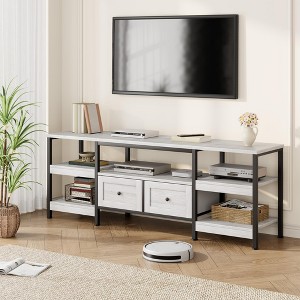 GustoWave Farmhouse TV Stand with Drawers & Storage Shelves for Home, Offices - 1 of 4