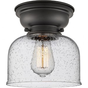 Large Bell-1 Light Flush Mount in Industrial Style-8 Inches Wide by 7.15 Inches High - 1 of 1