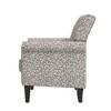 HL Home,Jean Rolled Arm Chair with Nailheads in Tan Curly Vine - 4 of 4