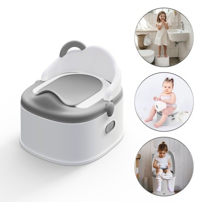 BabyBond 3 in 1 Potty Training Toilet & Training Seat & Sturdy Step Stool,Gray
