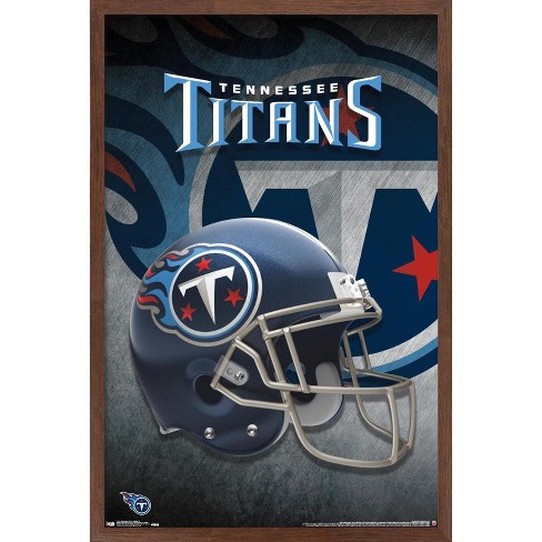 Trends International NFL Tennessee Titans - Drip Helmet 20 Framed Wall  Poster Prints White Framed Version 22.375 x 34