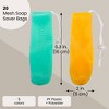 Okuna Outpost 20 Count Bar Soap Saver Bags, Loofah Holder Pouches for Bath or Shower (5 Colors) - 3 of 4