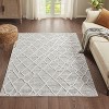 LunaLulinlk Gray+Cream Indoor Area Rug Pebble Geo Pattern Rug 84''X60'' - 2 of 4