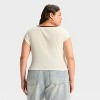 Women's "I Heart Cowboys" Short Sleeve Graphic Baby T-Shirt - Cream - 2 of 3