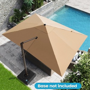 Crestlive Products 10'x 13' Patio Offset Cantilever Umbrella High-strength Aluminum Pole with 360°Rotation 5 Heights Adjustable Umbrella - 1 of 4