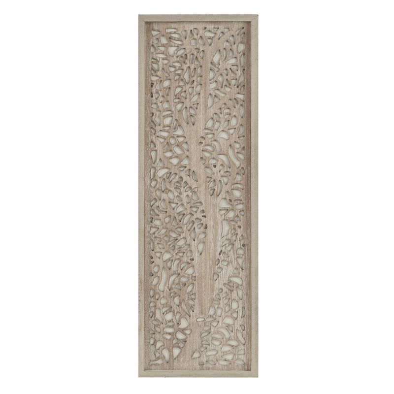 Laurel Branches Carved Wood Wall Decor Panel Natural - Madison Park, 3 of 9