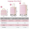 Maggift 3 PCS Bag and Luggage Sets, with Spinner Wheels and Zippers Lightweight Suitcase, for business trips and travel, Pink, 20.1"*12.4"*30.3" - 4 of 4