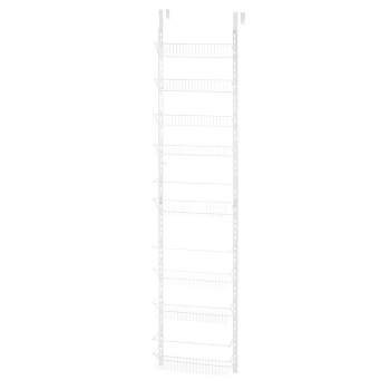 Over the Door Organizer - Hanging Wall Rack for Closet, Bathroom, or Kitchen Organization and Storage - Metal Pantry Shelves by Home-Complete (White)