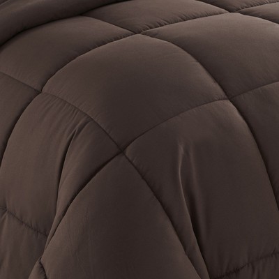 Twin Chocolate Microfiber Down Alternative Bed in a Bag Set