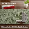 Area Rug - Modern Stripe Style Ultra-Thin Low Pile Carpet for Living Room, Bedroom, Office, Non Slip Washable - 4 of 4