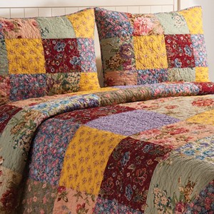 C&F Home 20" x 26" Floria Yellow Multicolored Floral Cotton Standard Sham - Machine Washable - 1 of 2