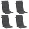 vidaXL Highback Chair Cushions 4 pcs Melange Anthracite 47.2"x19.7"x1.6" Fabric - 3 of 4
