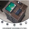 SinCiDo Nightstand Set of 2, Farmhouse Side Table w/Charging Station &3 Drawers, 21″ Tall Wood Bedside Table for Bedroom/Living Room/Hallway - 2 of 4