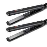 Dartwood 40W Portable Ceramic Hair Straightener - Professional Salon Styling Flat Iron to Help You Look Your Best (2 Pack, Black)