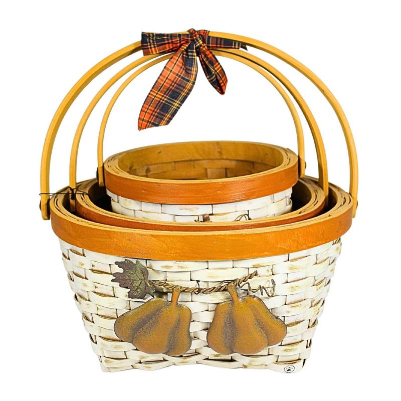 Boyds Bears Plush 5.5 Inch Kimberly's Punkin Harvest Baskets Home Accessory Decor St/3 Decorative Buckets, 1 of 5