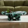 Sapphtopaz Modern Unique Coffee Table with Butterfly-Shaped Smooth Artistic Coffee Bar Elegant Coffee Tables Home Decor for Living Room,Office - 2 of 4