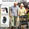 Rollator Walkers for Seniors with Seat, No Assembly Foldable 8" Non-Slip Big Wheels All Terrain Lightweight Durable Rolling Walker with Backrest - 2 of 4