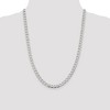 Black Bow Jewelry 6.5mm Sterling Silver Hollow Flat Open Curb Chain Necklace - 3 of 4