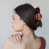 Unique Bargains Women's Halloween Cat Pumpkin Claw Clip Black Orange 1 Pc - 2 of 4