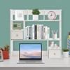 YIYIBYUS Desktop Organizer, Office Storage Rack with 2 Drawers, White - 2 of 4