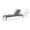 PAGED Outdoor Lounge Chairs,Outdoor Chaise Lounge with Modern Design and Backrest,Pool Lounge Chairs for Patio,Beach,Yard,Set of 2 - 3 of 4