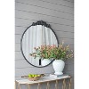VYNXARIA 36" x 39" Round Gold Mirror, Metal Frame Wall Mounted Mirror, Decorative Wall Mirror for Bathroom Living Room - 2 of 4