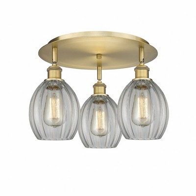 Eaton - 3 Light Flush Mount In Industrial Style-10.5 Inches Tall and 17.25 Inches Wide
