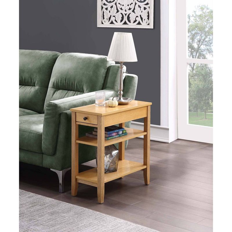 American Heritage 3 Tier End Table with Drawer - Breighton Home, 3 of 10