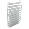 vidaXL Shoe Rack Black Metal Standard Shoe Rack Rectangular - Silver 39.4" x 11.6" x 66.9" - 3 of 4