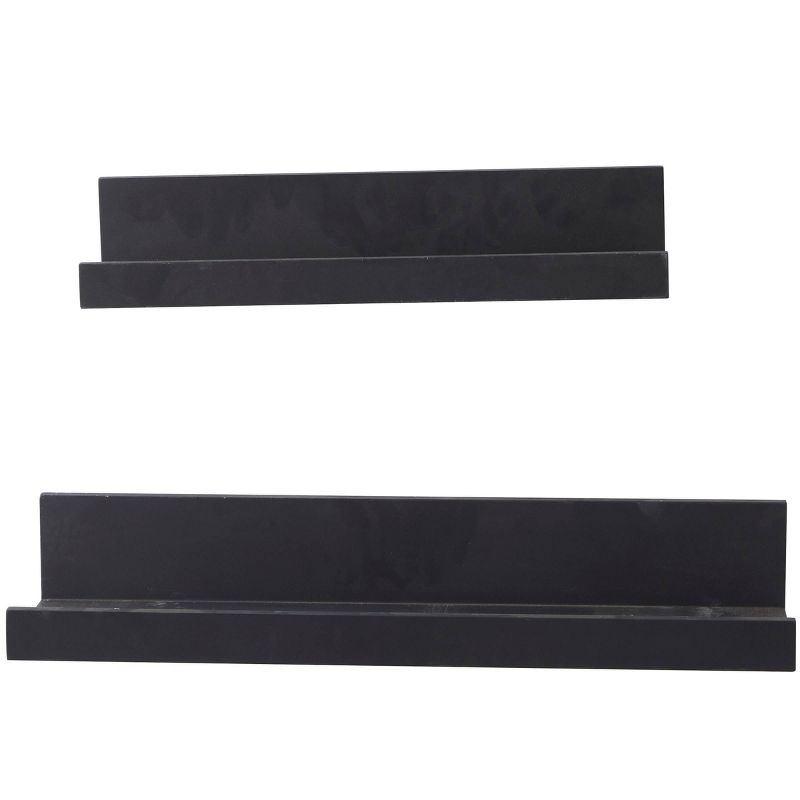 Set of 2 Wood 2 Wall Shelves with Black - CosmoLiving by Cosmopolitan, 1 of 6