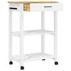 vidaXL Kitchen Trolley MONZA 23.6 in.x15.7 in.x35.4 in. Solid Wood Pine - 4 of 4