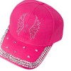 Women's Breast Cancer Awareness Crystal Bling Baseball Cap - 2 of 4