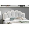 CAVINAS Queen Size Wooden Platform Bed Frame with Channel Tufting Headboard & LED Lights,No Box Spring Needed - 3 of 4