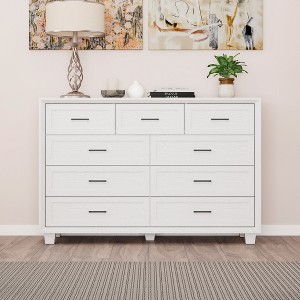 FUFU&GAGA Modern Wooden Dresser Chest of Drawers: Deep Grain, Metal Handles, Organized Bedroom Storage - 1 of 4